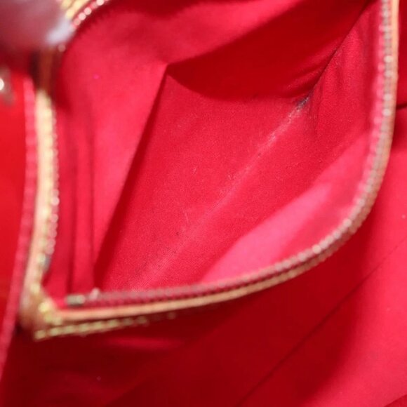 LOUIS VUITTON Monogram Vernis Reade MM Hand Bag Red Rouge M91086 LV Auth ti3239 - Picture 13 of 16